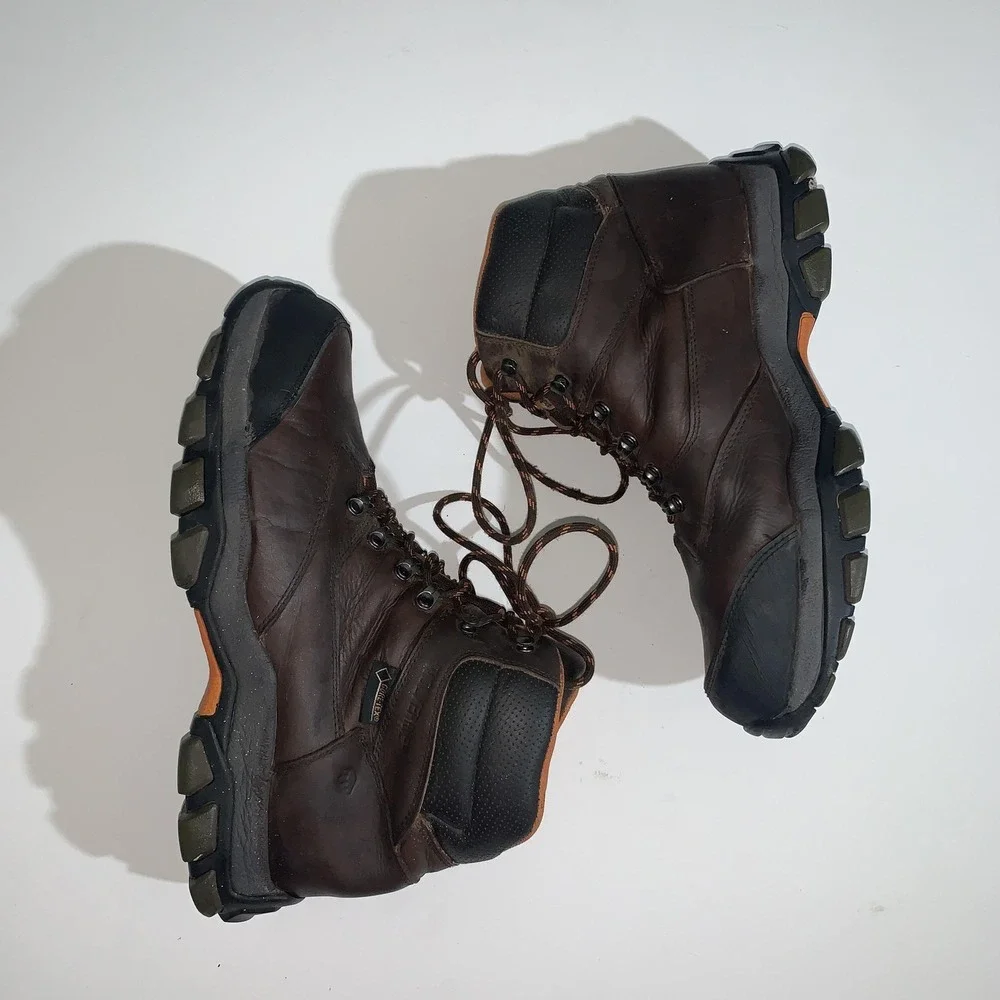 Wolverine Boots Mens Size 12W Brown Leather Waterproof Steel Toe Work W04978